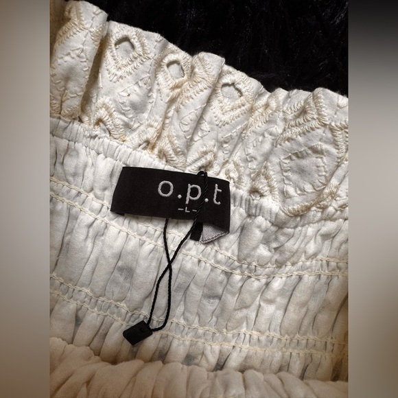 NWOT O.P.T Eyelet Bobi Midi Dress. Size L - Picture 10 of 12